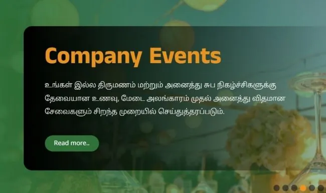 JD Event - Business Website designed by Paperkappal Technologies