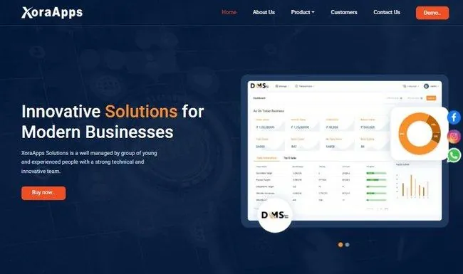 XoraApps - Corporate Website designed by Paperkappal Technologies